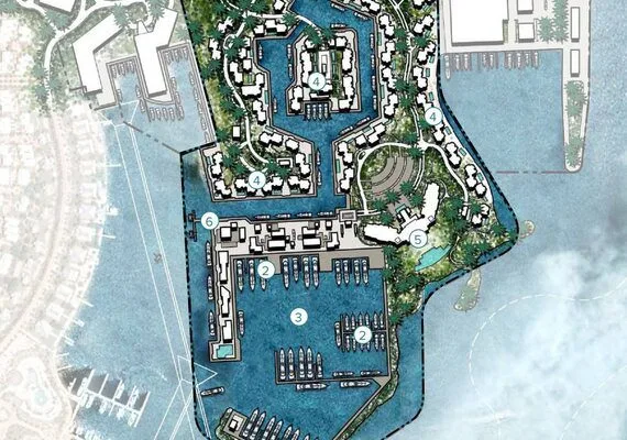Site plan of the marina village basin